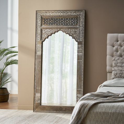 Etta Avenue™ Traditional Full Length Mirror - Wayfair Canada Bachelorette Pad, Rose Wood, Wood Wall Mirror, Solid Wood Flooring, Standing Mirror, Noble House, Moroccan Decor, Christopher Knight Home, Wood Mirror