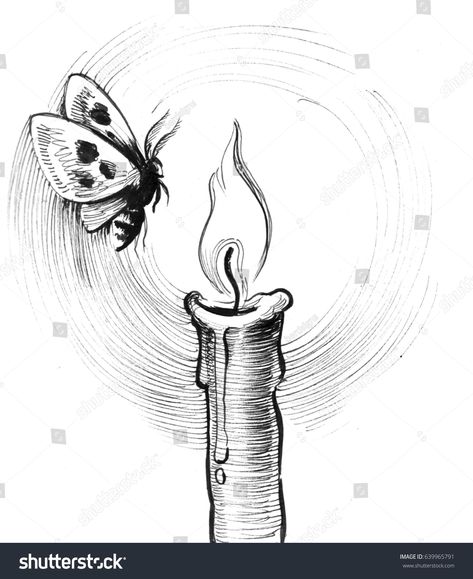 Candle Clip Art, Dream Catcher Drawing, Candle Clipart, Cute Moth, Candle Drawing, Candle Tattoo, Candle Flame, Butterfly Drawing, Candle Flames