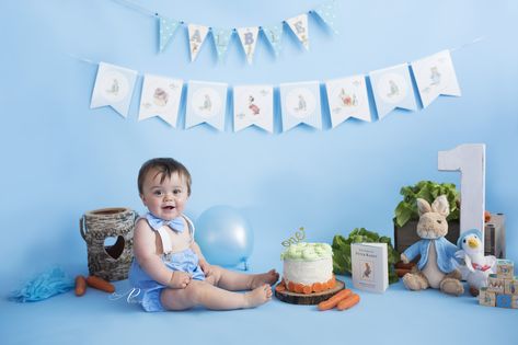 Newborn Cake, Peter Rabbit Cake, 1 Year Photos, Anniversary Photography, Rabbit Cake, High Wycombe, Easter Cake, Birthday Shoot, Cake Smash Photos