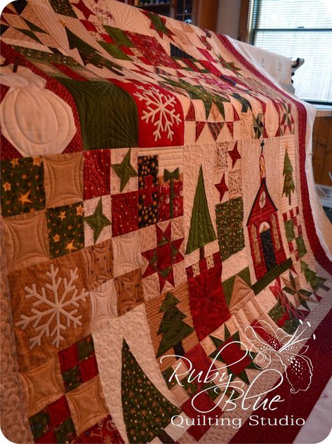 Sampler Quilts Patterns, Christmas Sampler, Almost Christmas, First Quilt, Sampler Quilts, Sampler Quilt, Quilting Studio, Christmas Quilts, Christmas Quilt