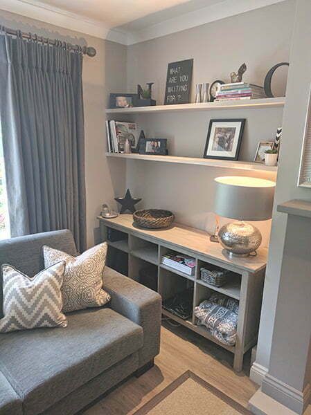 Alcove Decorating Ideas, Alcove Ideas Living Room, Rv Living Room, Alcove Shelves, Alcove Shelving, Lounge Room Styling, Custom Floating Shelves, House Renovation Projects, Snug Room