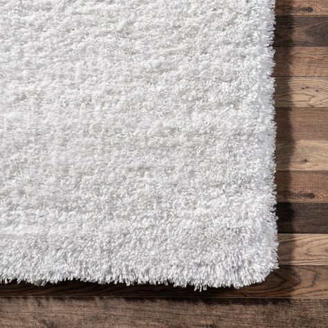 White fluffy rug