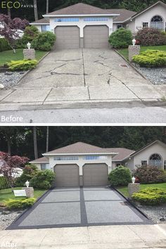 Concrete Driveway Paint, Diy Concrete Driveway, Paver Driveway Ideas, Repair Concrete Driveway, Driveway Paint, Cement Driveway, Driveway Resurfacing, Paving Driveway, Circle Driveway