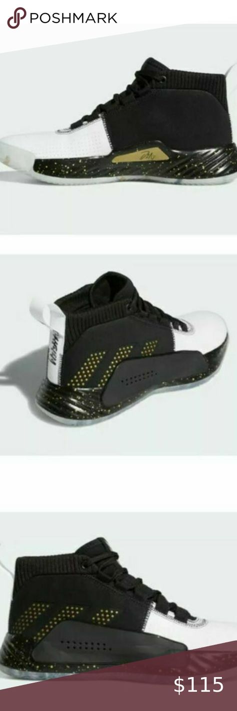 New Adidas Dame 5 Basketball Shoes G28821 Black/Gold/White Sz.19 DAMIAN LILLARD Damian Lillard, Basketball Shoes, Basketball, Adidas, Women's Fashion, Shop My Closet, Amazing Fashion, Style Tips, My Closet