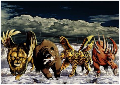 Daniel and the Four Beasts Clarence Larkin, King Nebuchadnezzar, Beast Of Revelation, Quick View Bible, Book Of Daniel, Study Topics, Bible Readings, Bible Study Topics, Daily Bible Reading