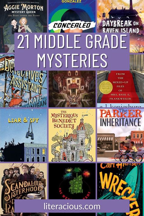 21 Middle Grade Mysteries – Literacious The Westing Game, Library Lessons, Middle Schoolers, Middle Grades, Agatha Christie, Save Her, Letter S, New Friends, The Middle