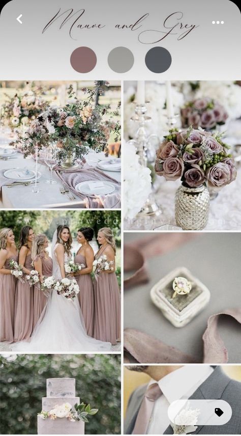 Spring Summer Wedding Colors, June Wedding Colors, Mauve Wedding Colors, Wedding Theme Color Schemes, Wedding Color Pallet, Wedding Color Ideas, Mauve Wedding, Wedding Color Trends, Winter Wedding Colors