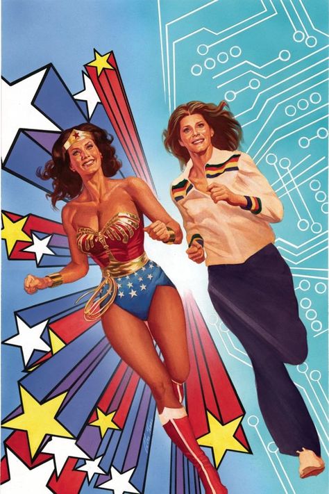 Linda Carter, Female Icons, Bionic Woman, Alex Ross, Lynda Carter, Wonder Women, Woman Reading, Iconic Women, Classic Tv