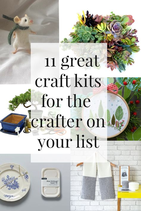 11 great craft kits for the crafter on your list Gift For Crafter, Diy Craft Kits For Adults, Kit Gift Ideas, Christmas Craft Kits, Craft Kits For Adults, Cheap Diy Crafts, Adult Valentines, Love Crafts, Christmas Craft Kit