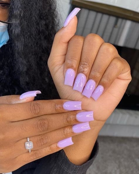 Tapered Square Nails, Purple Acrylic Nails, Purple Set, Acrylic Toe Nails, Lavender Nails, Work Nails, Glow Nails, Classy Acrylic Nails, Short Square Acrylic Nails