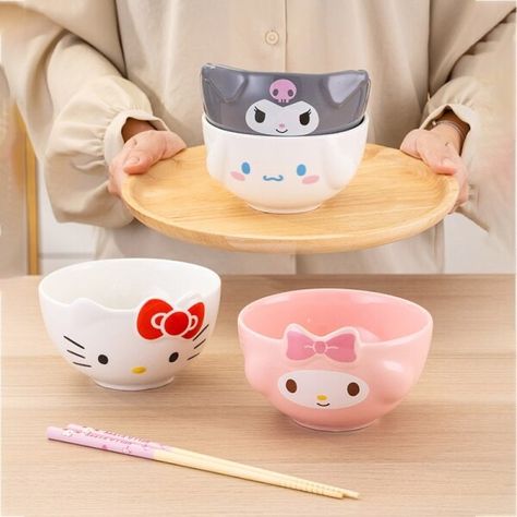 Bowls And Plates, Design Japonais, Cartoon Bag, Kawaii Cartoon, Hello Kitty My Melody, Japanese Cartoon, Etude House, Cat Bowls