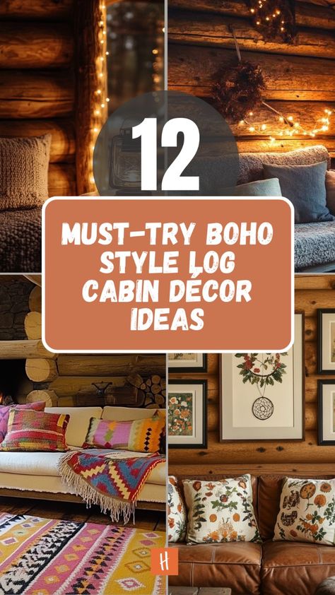 Ready for a log cabin makeover? These 12 unique boho décor ideas combine creativity with comfort, helping you craft a space that’s both stylish and personal. Don’t miss these inspiring concepts. Explore them on the website. Diy Log Cabin Decor, Boho Log Cabin, Log Cabin Makeover, Boho Cabin Decor, Cabin Makeover, Boho Cabin, Cabin Decor Ideas, Macrame Hanging Chair, Boho Lighting