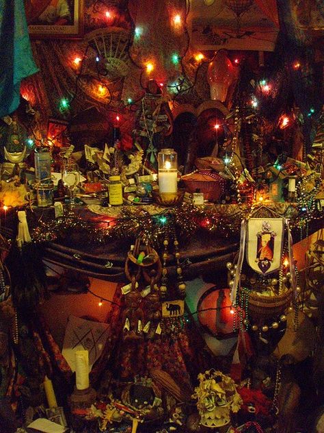 :) Voodoo Altar, Catering Decor, Voodoo Halloween, New Orleans Voodoo, Blithe Spirit, Voodoo Hoodoo, Black Unicorn, Pagan Altar, Witch Craft