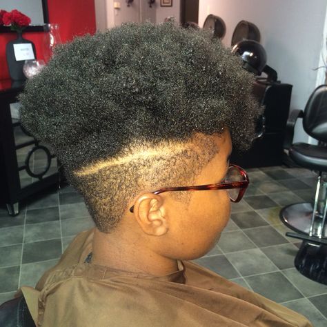 Natural hair undercut. Natural Hair Undercut, Grown Hairstyles, Fro Hawk, Shaved Side, Braids With Shaved Sides, Permed Hair, Hair Undercut, Makeup For Black Skin, Shorter Hair