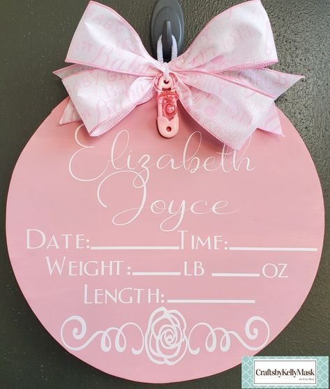 New Baby Announcement Door Hanger. Baby Boy. Baby Girl. Birth Announcement. Hospital Door Hanger #craftsbykellymask #babygirl #babyboy https://etsy.me/2ESWyW5 Princess Hospital Door Hanger Girl, Baby Announcement Door Hanger Girl, Baby Door Hanger For Hospital Girls Diy, Baby Hospital Door Hanger Girl, Diy Birth Announcement Sign, Baby Door Hangers Girl, Baby Door Hanger For Hospital Boys, Baby Girl Door Hanger For Hospital, Diy Hospital Door Hanger