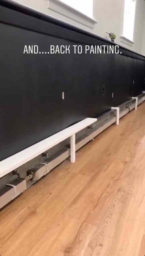 Diy Baseboard Heater Covers, Fireplace Designs Modern, Baseboard Radiator, Diy Baseboards, Baseboard Heaters, Heater Covers, Fireplace Modern Design, Baseboard Heater Covers, Industrial Basement