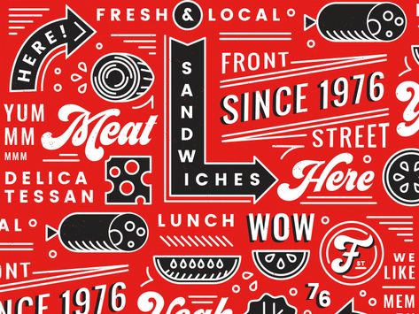 Deli Graphic Design, Deli Branding Design, Deli Signage, Diner Design, Deli Logo, Deli Branding, Deli Design, Diner Branding, Bakery Branding Design