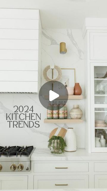 2024 Kitchen Design Trends - Blended Backsplash and Hidden Range Hoods Cloe Backsplash Kitchen, Semihandmade Cove Kitchen, Chloe Tile Kitchen Backsplash 5x5, Chloe Tile Kitchen Backsplash, Modern Kitchen Backsplash 2024, Village Kitchen, Top Kitchen Designs, Quartz Backsplash, Neutral Kitchen