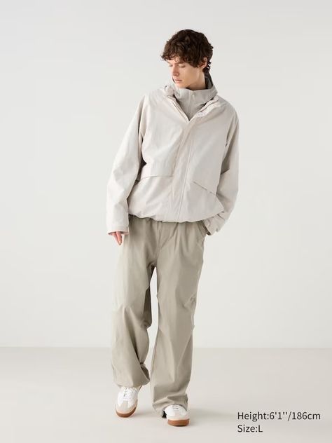 Uniqlo Airism, Parachute Trousers, Uniqlo Store, Uniqlo Men, Easy Outfit, Styling Ideas, Simple Outfits, Uniqlo, Parachute Pants