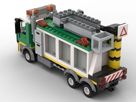 Power Line Truck | Moc Lego | Flickr Lego City Truck, Lego Diorama, Lego Vehicles, Lego Truck, Lego Modular, Lego Construction, Power Lines, Lego Stuff, Lego Cars