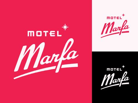 Motel Marfa Motel Branding, Diner Branding, Motel Signs, Garage Logo, Alfabet Font, Retro Logo Design, Hotel Logo, King Power, Guess Logo