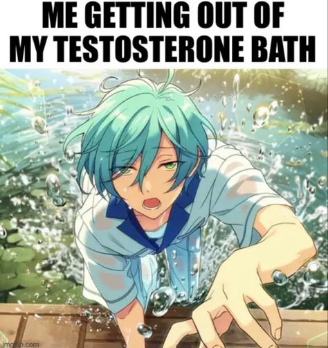 Kanata Shinkai, Im Going Crazy, Silly Me, Ensemble Stars, Funny Anime Pics, The English, Reaction Pictures, Blue Hair, Mood Pics