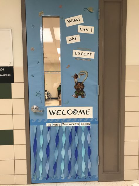 #Moana #Maui #classroom #decor #Disney Moana Door Decorations Classroom, Moana Classroom Door, Moana Classroom Theme, Moana Decor, Moana Decorations, Beach Classroom, Homecoming Poster, Classroom Door Decorating, Homecoming Poster Ideas