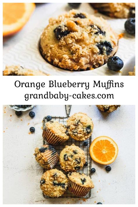 Orange Muffins Healthy, Blueberry Orange Muffins, Homemade Pastas, The Best Blueberry Muffins, Orange Muffin Recipe, Blueberry Orange, Buttermilk Muffins, Grandbaby Cakes, Fall Deserts