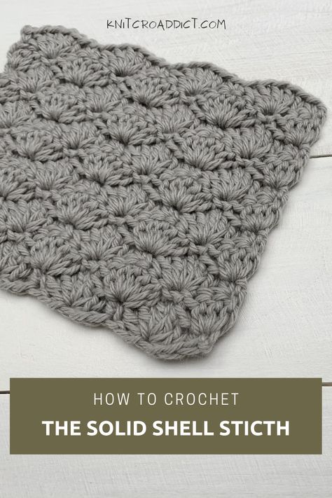 Crochet Scarf Shell Pattern, Shell Stitch Crochet Sweater, Crochet Shell Stitch Cowl Pattern Free, Solid Shell Crochet Stitch, Shell Scarf Crochet Pattern Free, Crocheted Shell Patterns, Shell Stitch Crochet Blanket Pattern Free, Crochet Shell Stitch Scarf Free Pattern, Shell Stitch Crochet Scarf