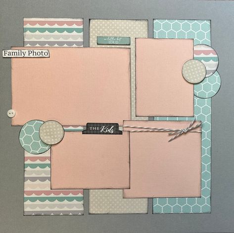 Family Scrapbook Layouts, Premade Scrapbook Layouts, Scrapbook Design Layout, Scrapbook Pictures, Picture Layouts, Scrapbook Book, Scrapbooking Kit, Family Scrapbook, Premade Scrapbook