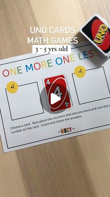 Arwa Saif | my_busy_kid on Instagram: "Comment ‘UNO’ to get a direct link to all these 10 fun UNO cards math games .

UNO cards are always a hit with kids and these games go further to help them build math skills .

These are perfect for kids 3-5 yrs old and are absolutely NO PREP so just print and keep your kids away from screen with these fun and engaging games.

#simpleactivities #activitiesforkids" Uno Card Math Games, Uno Cards, Math Skills, Activity Games, Math Games, Business For Kids, Craft Activities, Math Activities, Activities For Kids