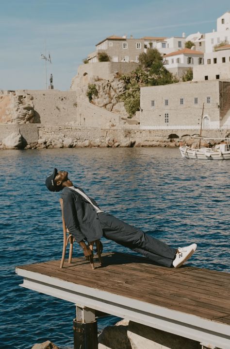 Aimé Leon Dore Spends Summer 2024 in Greece Classic Golf, Aime Leon Dore, Tennis Fashion, Reebok Classic, Greek Island, Greek Islands, Blue Tshirt, Military Fashion, Summer 2024