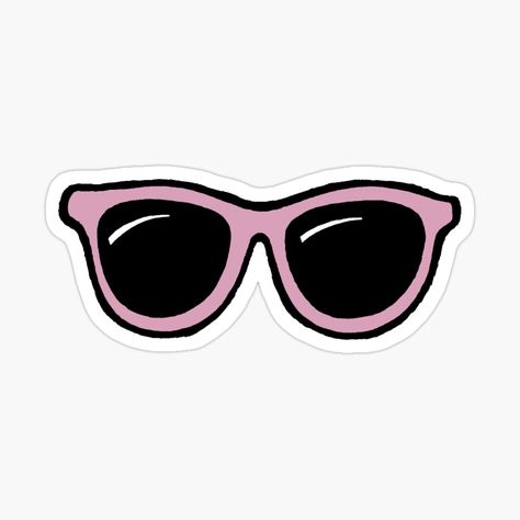 Sunglasses Sticker, Cute Glasses, Pink Sunglasses, Favorite Pins, Scrapbook Stickers, Glossier Stickers, Transparent Stickers, Travel Book, Cute Stickers