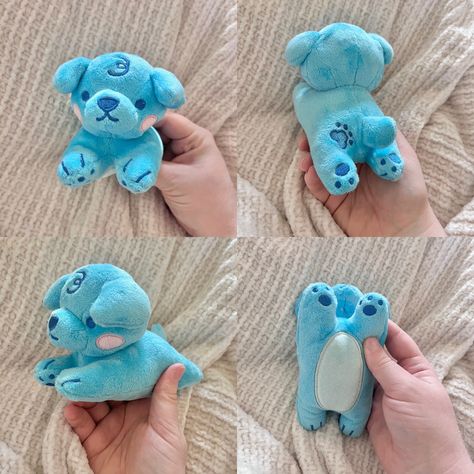 Cute Puppy Art, Yeti Plush, Plush Sewing Patterns, Small Plushies, Bluey Plush, Procreate Stickers, Plushie Ideas, Baby Plushies, Plush Making