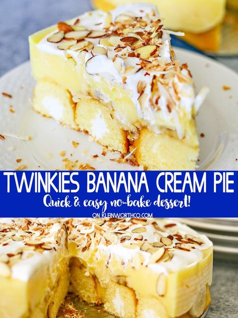 Twinkie Tiramisu, Potluck Treats, Twinkie Desserts, Twinkies Recipe, Twinkie Cake, Bake Sweets, Baking Recipes Pie, Summer Pie, Pancake Muffins