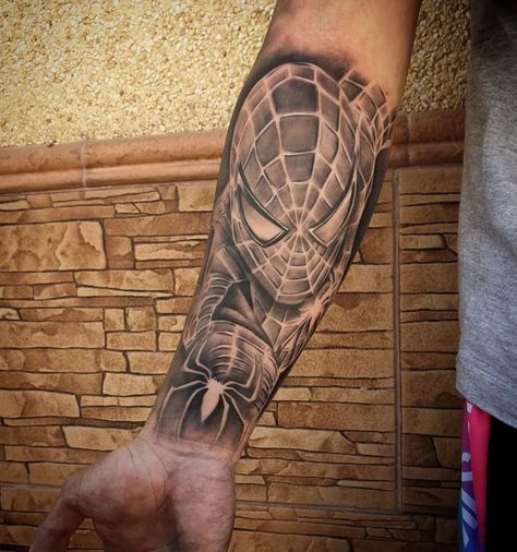 Spider Man Tattoos, Marvel Sleeve, Marvel Tattoo Sleeve, Marvel Ideas, Tattoo Ideas Males, Tattoo Quotes For Men, Spiderman Tattoo, Cool Half Sleeve Tattoos, Web Slinger