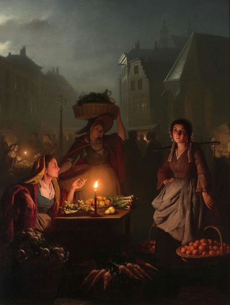 An Evening Market by Petrus van Schendel 1865 Petrus Van Schendel, William Adolphe Bouguereau, John William Waterhouse, Art Details, Historical Painting, Art Ancien, Classic Paintings, Paintings I Love, European Art