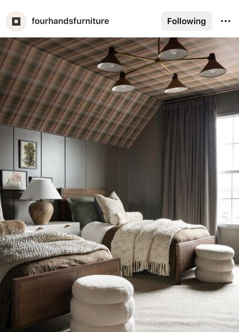 Dark Moody Bedroom, Luxury Linen Bedding, Dream Sleep, Moody Bedroom, Sleep Sanctuary, Shared Room, Attic Bedroom, Bunk Room, Big Boy Room