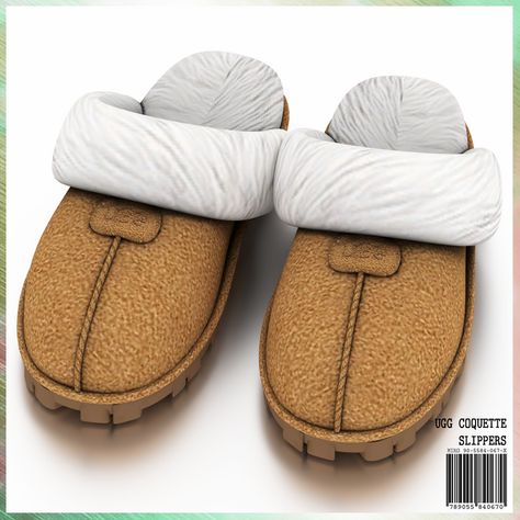 Sims 4 Ugg Slippers, Sims 4 Cc Uggs, Coquette Slippers, Clothes Coquette, Sims 4 Cc Clothes, Ugg Coquette Slippers, Cc The Sims 4, Sims 4 Tattoos, Ugg Coquette