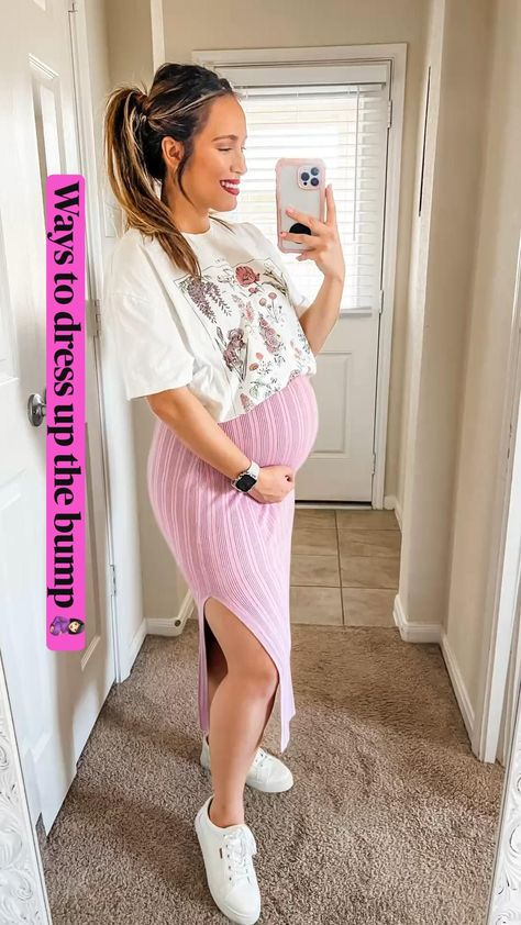 Maternity Athleisure Outfits, Pregnacy Fashion, Prego Outfits, Spring Maternity Outfits, Pink Maternity Dress, Fall Maternity Outfits, Casual Maternity Outfits, Trendy Mom Outfits, Maternity Clothes Summer