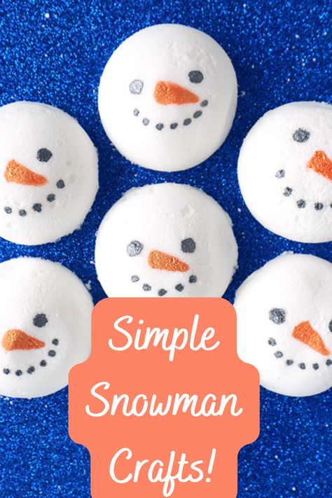 These 10 snowman crafts are perfect for family crafting time. Easy DIY projects that bring winter fun to your home. Making Snowman Craft, Snowman Nose Ideas, Snowmen Crafts For Toddlers, Snowman Ornaments For Kids To Make, Easy Winter Crafts For Adults, Snowmen Crafts For Kids, Snowman Art Projects For Kids, Snowman Crafts For Toddlers, January Craft Ideas For Kids