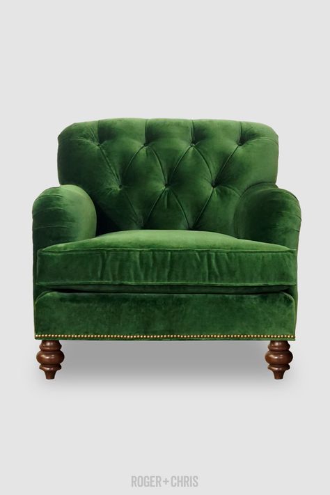 English Roll Arm Sofa, Sectional Configurations, Green Velvet Armchair, Green Velvet Chair, Dana Gibson, Emerald Green Velvet, Bryn Mawr, Green Couch, Green Armchair