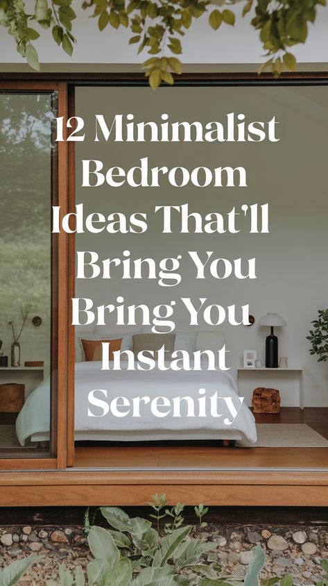 12 Minimalist Bedroom Ideas That'll Bring You Instant Serenity (You Won't Believe #5!) How To Minimalist Bedroom, Bedroom Decor Calming, Spa Feel Bedroom Ideas, Bedroom Calming Decor, Mixed Woods In Bedroom, Bedroom Mirror Placement, Extreme Minimalist Bedroom, Simple Bedroom Inspirations, Calming Bedroom Ideas Inspiration