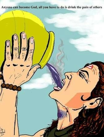 Shiva drinking halahala poison Destruction Quotes, Shiva Shankara, Gujarati Suvichar, Indian Mythology, Mahakal Shiva, Lord Mahadev, Lord Siva, The Poison, Save The Earth