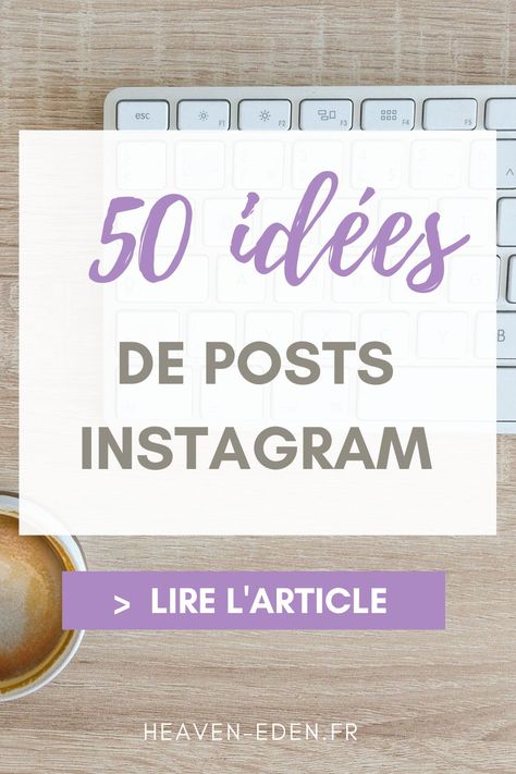 Vous manquez d'idées pour vos posts Instagram ? Dans cet article, je vous propose 50 types de publications pour le réseau social ! - Heaven Eden #instagram #socialmedia #reseauxsociaux #webmarketing #marketingdigital Comunity Manager, Content Marketing Plan, Business Slogans, Social Media Management Services, Effective Marketing Strategies, Instagram Algorithm, Small Business Social Media, Creative Marketing, Instagram Strategy