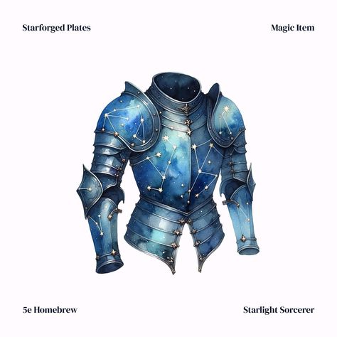 A pristine armor befitting a great knight! . . . #starforged #starlightsorcerer #dnd5e #homebrew5e #armor #magicarmor Dnd Heavy Armor, Armor Rpg, Mage Armor, Mythical Items, Dnd Armor, Dnd Resources, Mythical Armor, Dnd 5, Magic Armor