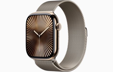 Shop Apple Watch Series 10 Gold Titanium Case in 42mm and 46mm sizes, with built-in cellular and GPS. Learn more at apple.com. New Apple Watch, Buy Apple, Buy Watches, Birthday Wishlist, Apple Watch Series, Apple Watch, Built In, Rose Gold, 10 Things