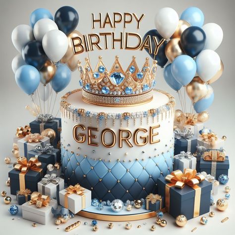 Happy Birthday George, Queen Cake, Queen Cakes, Bow Cakes, A Birthday Cake, Cracked Heels, Beautiful Rose Flowers, Let's Celebrate, Rose Flowers