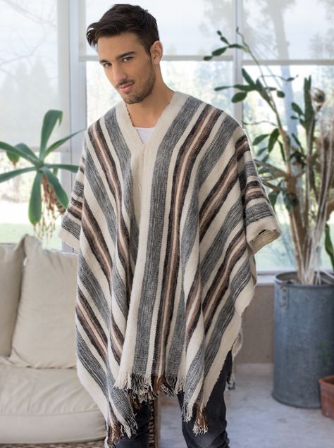 Ponchos For Men, Poncho Men, White Alpaca, Mens Poncho, Alpaca Clothing, Alpaca Poncho, Hooded Poncho, Alpaca Sweater, Poncho Cape