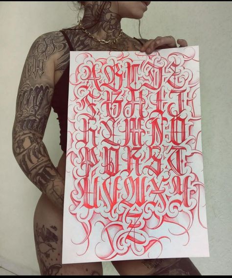 Tattoo Lettering Alphabet, Tattoo Fonts Alphabet, Graffiti Lettering Alphabet, Traditional Tattoo Designs, Graffiti Wildstyle, Card Tattoo Designs, Tattoo Lettering Design, Lettering Styles Alphabet, Chicano Lettering